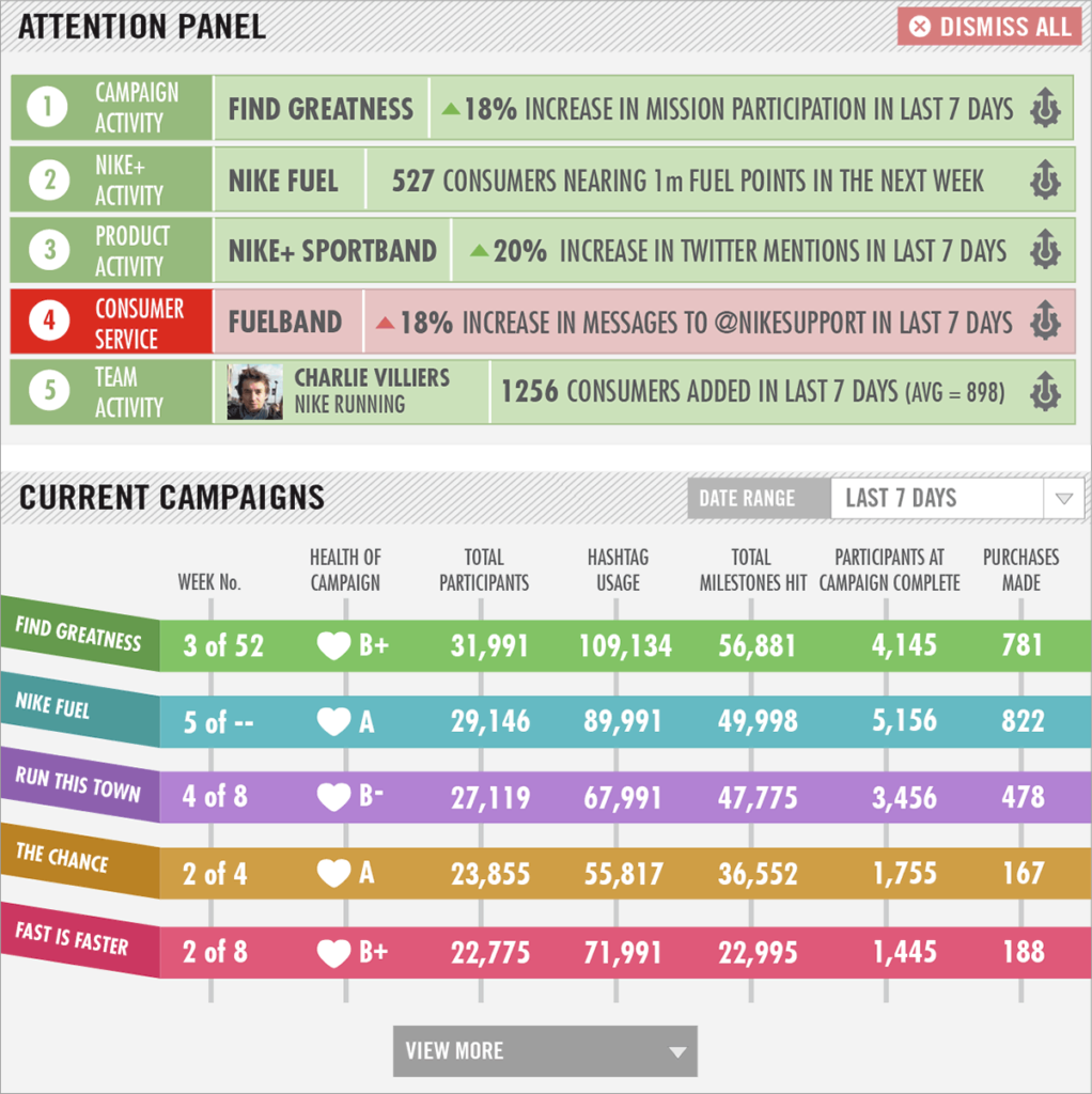 Nike dashboard Shannonigans Design