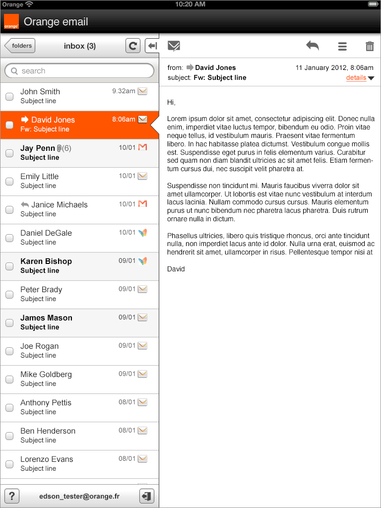 email_webapp_Inbox Orange email client - further designs