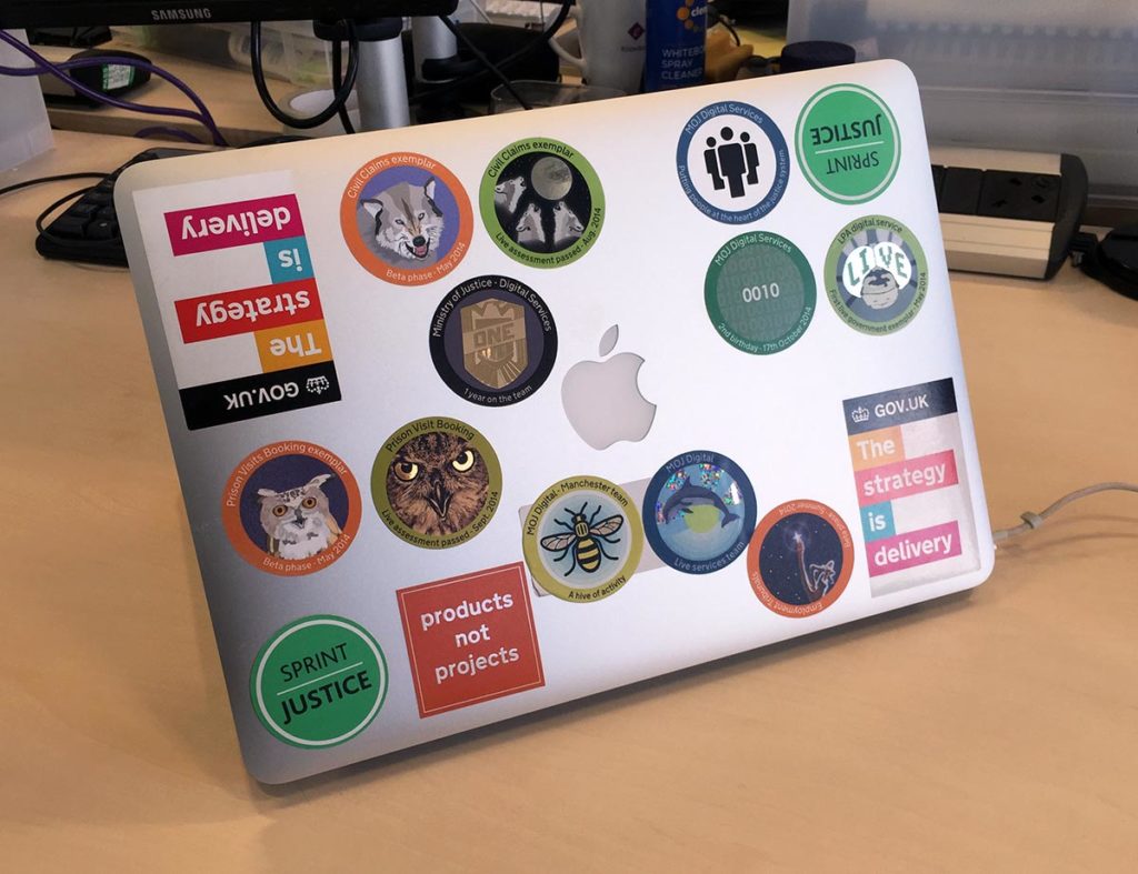 Laptop with patches