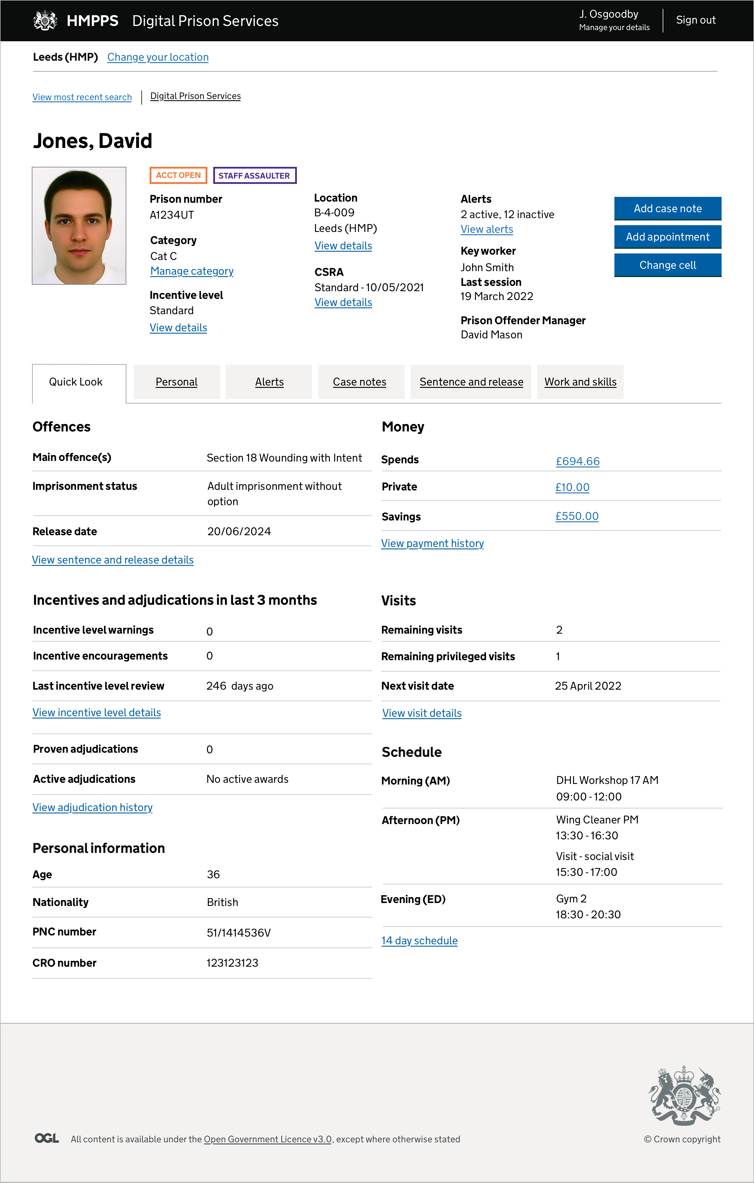 QuickLook_DPS Digital Prison Services - Quick look page